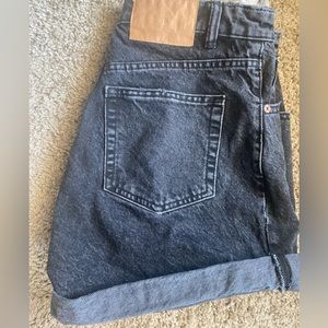 Hardly worn Zara ultra high waist jean shorts